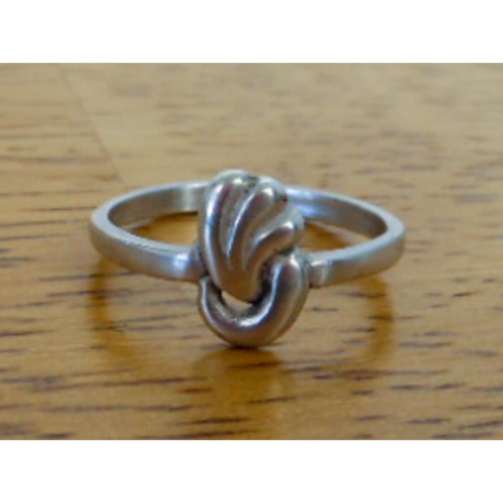 Vintage Sterling Swirl Knot Ring Size 7  Modernist